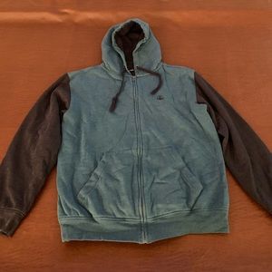 Volcom mens jacket - blue middle and grey sleeves